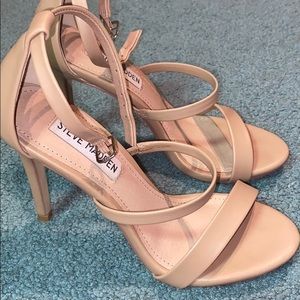 Steve Madden Nude Leather Heels size 5.5!!!